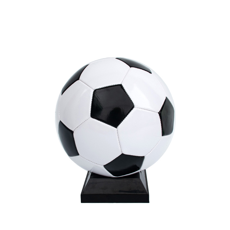 Classic black and white PVC machine sewed soccer ball