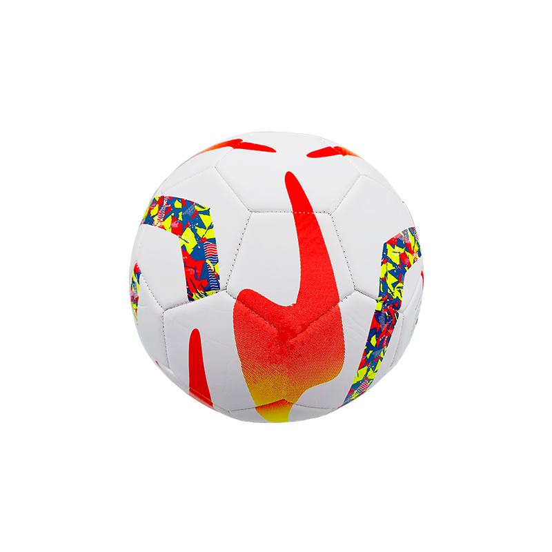 White color PVC machine sewed soccer ball