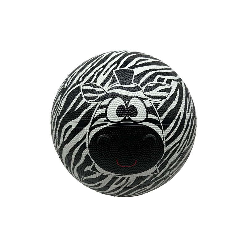 Custom cartoon figures printing inflatable rubber basketball 