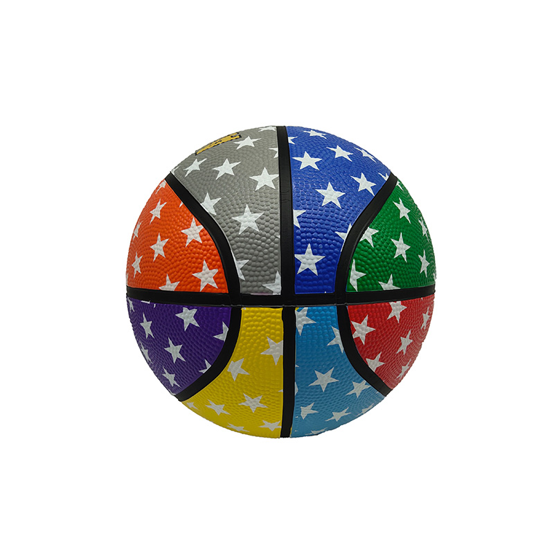 Fashion mixcolor rubber basketball 