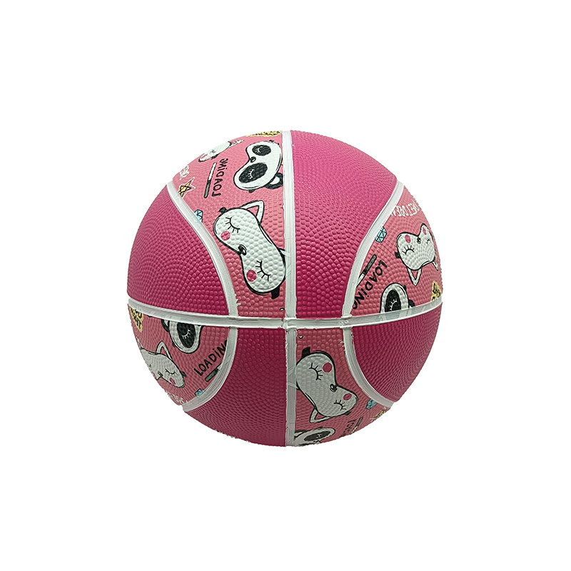 Pink rubber basketball 